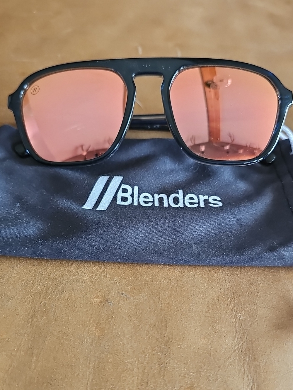Blenders Polarized Blue Sunglasses with Rose Gold Lenses